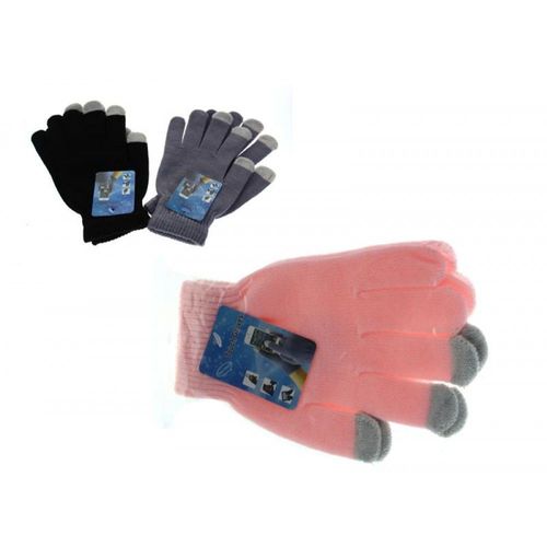 Paire De Gants Hiver Extensibles Doigts Tactiles Smartphone Adulte Ado 3 Couleurs