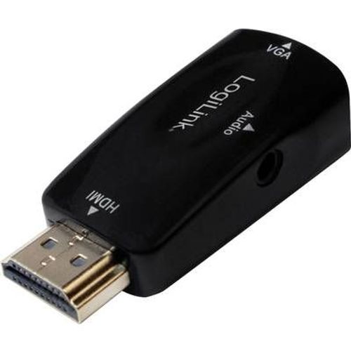 Adap Logilink Video Converter Hdmi To Vga Black