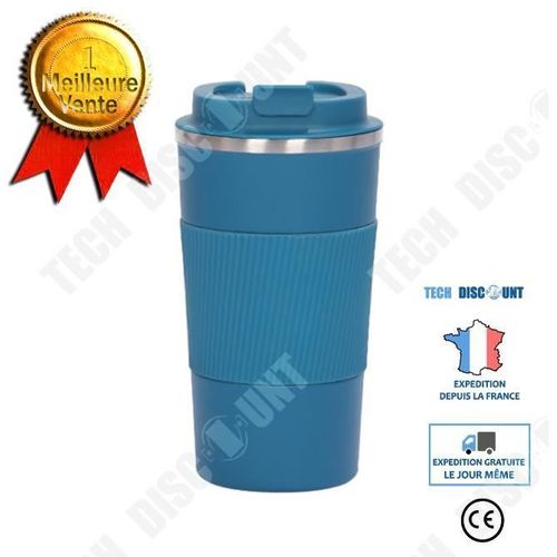 Td® Tasse À Café En Acier Inoxydable À Double Couche Tasse À Eau Bureau Tasse À Eau Voiture Portable Tasse À Vide Tasse À Café Bleue