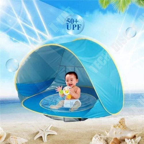 Td® Tente De Bébe, Enfants - Protection Contre Le Soleil Et Les Rayons Uv- Abri De Plage Tente Eau Splash Tente 120 * 80 * 70 Cm