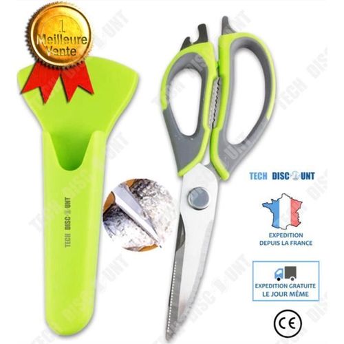 Tec? Ciseau De Cuisine Multifonction Poisson Professionnelle Couper Ultra Résistant Poulet Viande Herbe Barbecue Noix Ranger Acier
