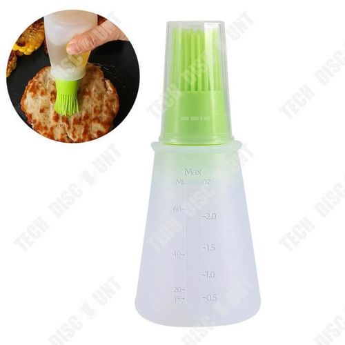 Td® Brosse À Bouteille D'huile De Silicone Barbecue Extérieur Avec Couvercle Avec Brosse À Sauce Écailles Outils De Cuisson Ménagers