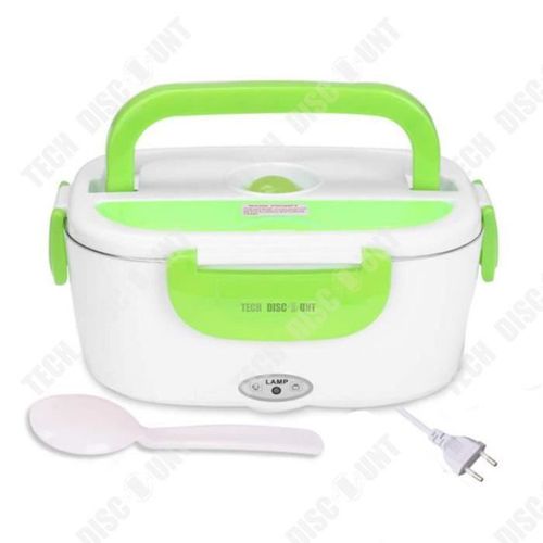 Td® Boîte À Bento De Chauffage Électrique Pour Boîte À Domestique / Facile À Transporter Bento Chauffé Vert Et Blanc