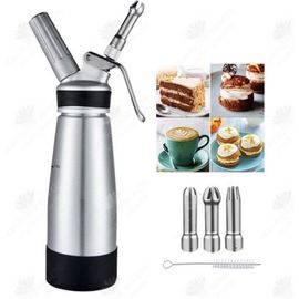 Htbe® 500 Ml Tout En Aluminium Silicone Pistolet À Crème Gâteau Café Crème Glacée Dessert Maison Fantaisie Dispositif De Décoration