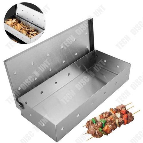 Td® Boîte À Fumée En Acier Inoxydable Outils De Barbecue Boîte En Bois De Fruits Boîte À Cigarettes Assortie Pour Barbecue