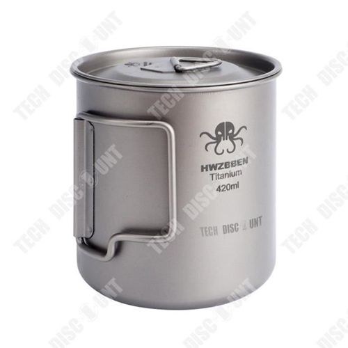 Td® Pur Titane Extérieur Tasse À Eau Camping Pique-Nique Portable Alpinisme Tasse Camping Sport Tasse Marque Tasse À Boire 420 Ml