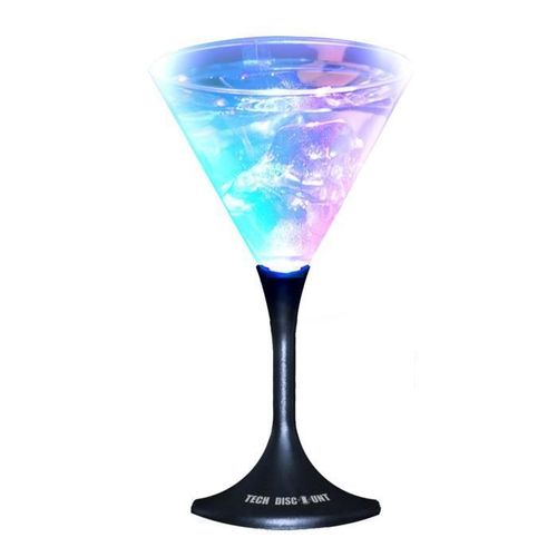 Tech Discount® - Verre À Cocktail Verre À Vin Coupe À Champagne 25 Cl Lumière Colorée Brillante Autonomie 30h Soirée Saint Valen