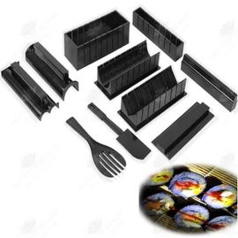 Htbe® Moule Noir Maison Bricolage Sushi Outil Boule De Riz Moule Sushi Machine Sushi Machine Algues Riz Outil 10 Ensembles D'outils