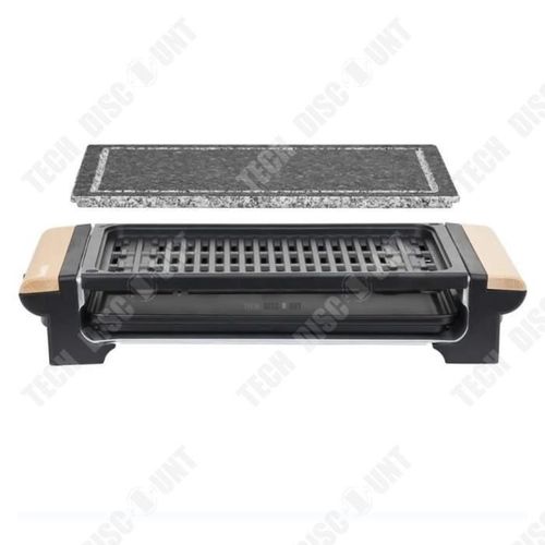 Td® Gril Électrique De Table 1300 W Bac De Récupération Amovible Grande Surface De Cuisson Réglage De La Température À Plusieurs Niv