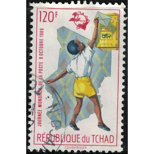 Tchad 1989 Oblitéré Used Journée Mondiale De La Poste Enfant Postant Une Lettre Su