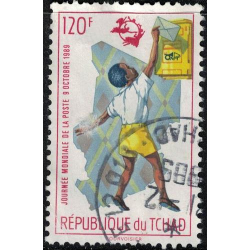 Tchad 1989 Oblitéré Used Journée Mondiale De La Poste Enfant Postant Une Lettre Su