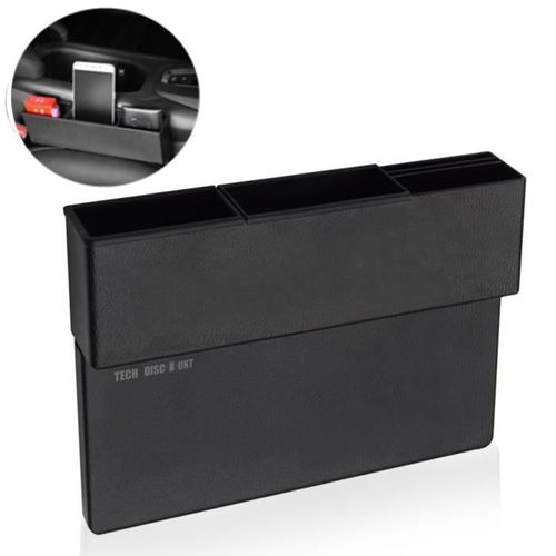 Td® Boite De Rangement Plastique Enfant Compartiment Siège Voiture Organisateur Espace Téléphone Clés Carte Véhicule Noir Sac Poche