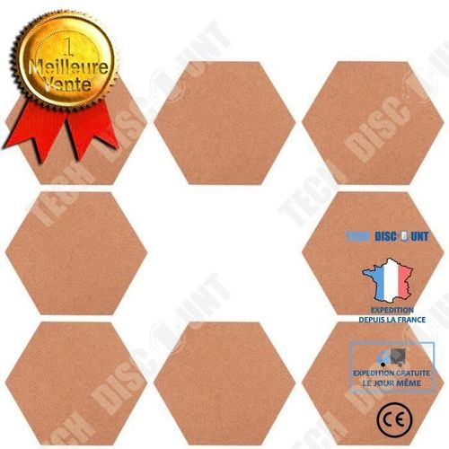 TD® 8pcs mur de photos en liège auto-adhésif pour la maison de OBJET DE DECORATION MURALE