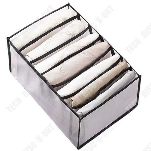 TD® Boîte de rangement jeans, leggings, chaussettes, bas, vêtements, sous-vêtements, tiroirs, boîtes de rangement et de tri séparées