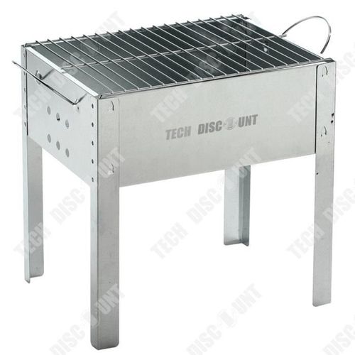 Td® Barbecue Grill Portable Camping En Plein Air Barbecue À Charbon De Bois Facilement Démontable En Tôle Galvanisée En Plein Air