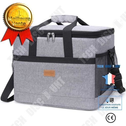 Td® Rangement Isotherme Conservation Aliments Glacière Plage Randonnée Portable 30l Déjeuner Plage Pique-Nique Camping Barbecue