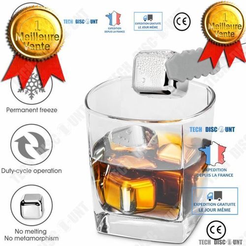 Td® Glaçons Métal Cubes Réutilisables Rafraîchissant Non Toxique Accessoire Cuisine Plats Adaptable À Toutes Boissons Très Rapide