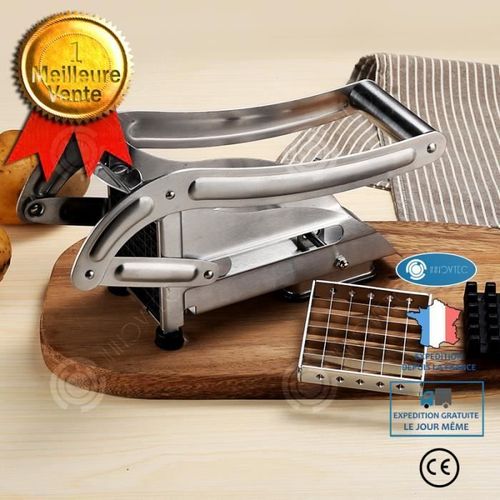 Inn® Coupe-Frites Manuel Professionnel Ménager En Acier Inoxydable Découpe Légume Pomme De Terre Lames Interchangeable Carotte Coute