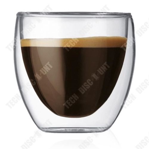 Td® Coffret De 8 Tasse À Café/Expresso/Espresso En Verre -80ml , Set/Tasses À Café Double Paroi, Tasse Expresso Originale.