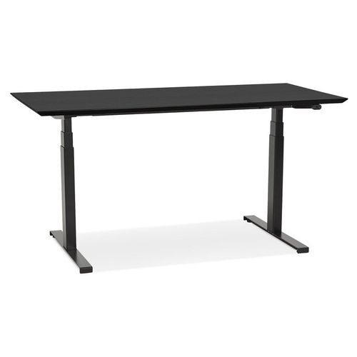 Bureau Assis-Debout Électrique 'bionik'avec Plateau En Bois Et Métal Noir - 150x70 Cm