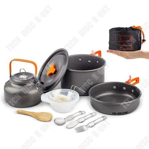 Td® Accessoire Camping,Ensemble D'ustensiles De Cuisine Antiadhésifs,Ustensiles De Camping,Bols À Casseroles - Type Cooking Set -C