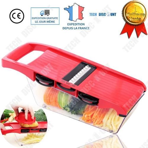 Td® Madoline Multifonction Cuisine 6 En 1 Professionnelle Éplucheur Couteau Légumes Fruits Lames En Acier Inoxydable Epaisseur Varia