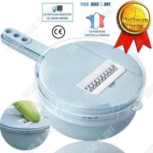 Td® Râpeuse Passoire Légume Émincer Trancheur Multifonctionnelle Séparateur Mandoline Éplucheur Découpe Cuisine Nourriture Compact F