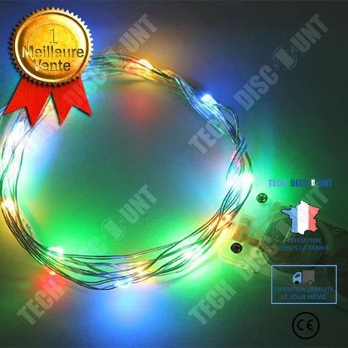 Td® Guirlande Lumineuse Led Imperméable Avec 30 Petites Ampoules Led 3m, Lumière De Décoration De Fête De Noël