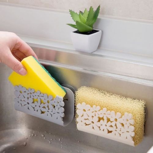 Porte savon avec ventouses pour évier de cuisine ou lavabos ? porte savon douche pour le stockage intelligent de savon, éponges, etc