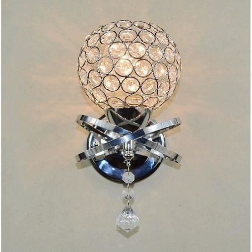 Applique Murale Intérieur E14 En Cristal Moderne Simple Ampoule Non Inclus