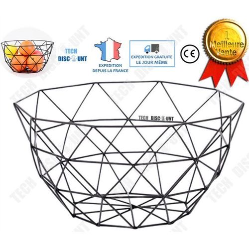 Td® Corbeille À Fruits Métal Légumes Rangement Panier Maison Médicament Cuisine Décoration Table Ouvert Spirale Grande Capacité Stoc
