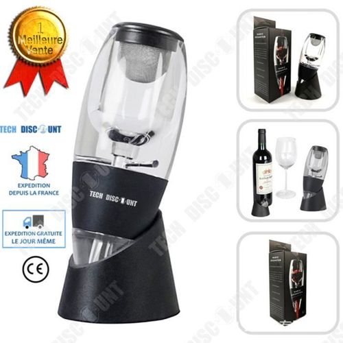 Td® Carafe Filtrante À Décanter Vin En Verre Cristal Bouteille Blanc Original Rouge Cadeau Récipient Verre De Vin Aérateur Décantati