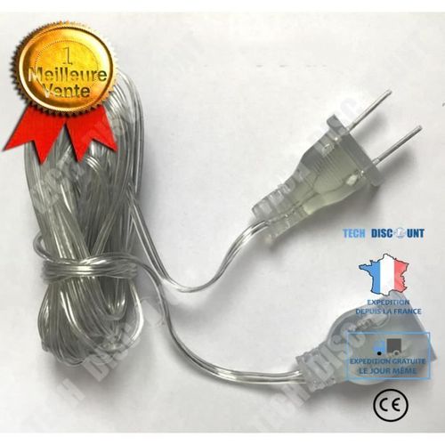 TD® 3M 5M fil étendu EU Plug pour guirlande lumineuse LED cordes fée guirlande lampes mariage maison - Modèle: 3 Meters - MILEDCA1