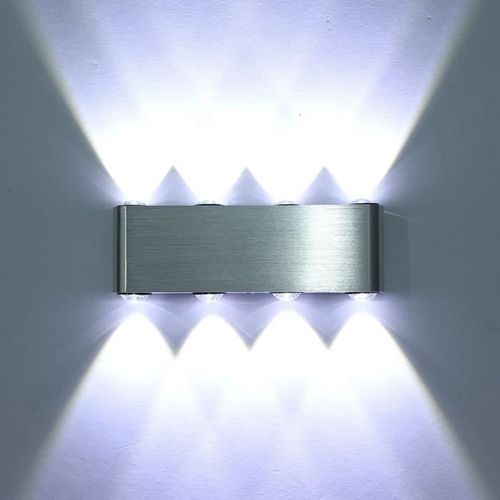 Applique Murale Led - Popspo - 8 Ampoules - Blanc Froid - Aluminium