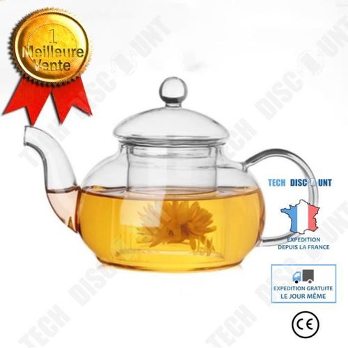600ml Verre Transparent Théière Résistant À La Chaleur Ensemble Comprend Filtre Service À Thé Cadeau Ne Comprend Pas La Tasse D'eau