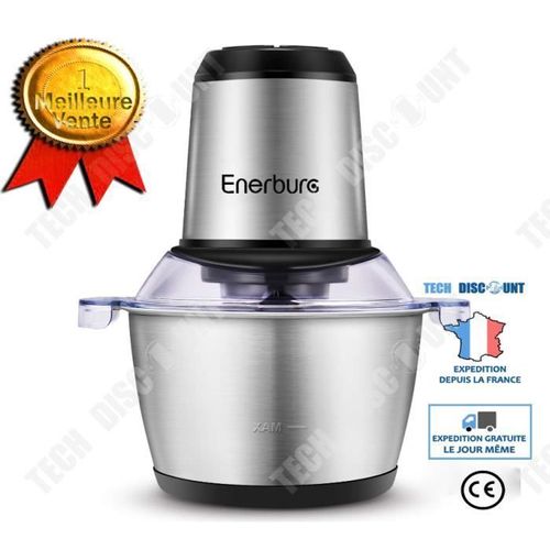 Td® Hachoir À Viande, Hachoir En Acier Inoxydable, Lame Tranchante 2l, 250w, 8 Tasses (2l)-Argent