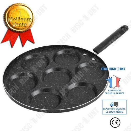 Td® 7 Trous Poêle À Frire Antiadhésive Oeufs Frits Ustensile De Cuisine -Lat