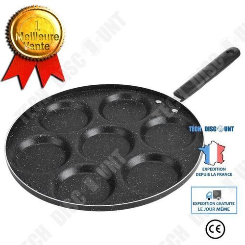 Td® 7 Trous Poêle À Frire Antiadhésive Oeufs Frits Ustensile De Cuisine