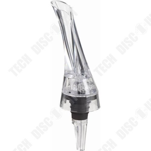 Td® Bec Verseur Aérateur - Décanteur Vin- Transparent Et Noir - Plastique Et Vinyle