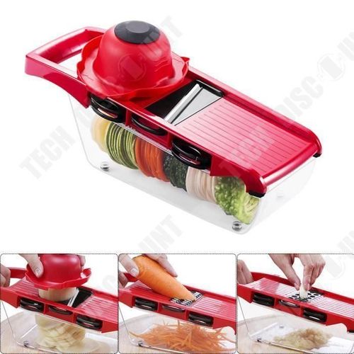 Td® Trancheuse De Légumes Multifonctionnel Set Manuel Outil De Cuisine Râpe Dicer Pratique Lames Interchangeables