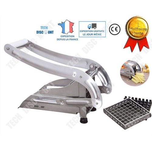 Td® Coupe-Frites Machine Inox Pro Lames Trancheuse Pommes De Terre Légumes Concombre Découper Cuisine Carotte Poignée Ergonomique