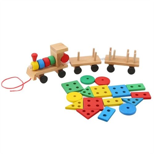 Jouet De Développement Pour Enfants, Train En Bois, Camion, Blocs Géométriques, Apprentissage, Merveilleux Cadeau, 2021 Lava1
