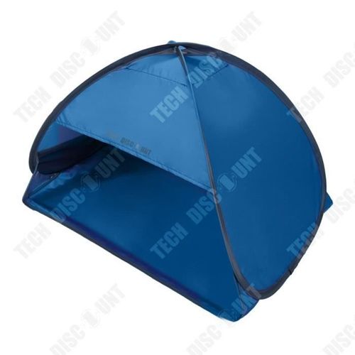 Td® Tente Paresseuse Tente De Plage Voyage En Plein Air Vitesse Automatique Plage Ouverte Parasol Protection Uv Protection Des Yeux