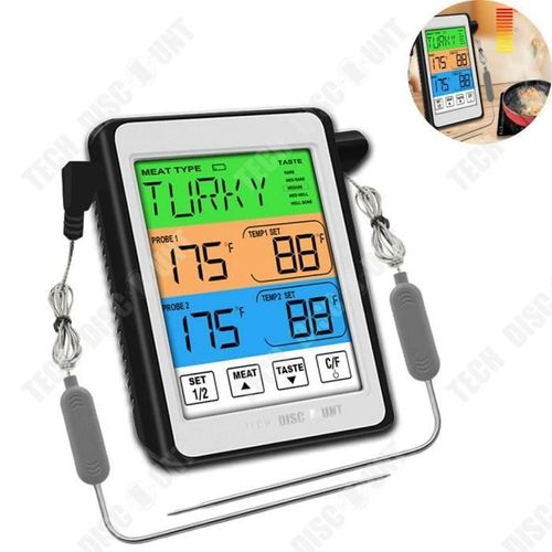Td® Thermomètre De Barbecue Pour Four À Alarme Intelligente À Double Aiguille Thermomètre À Sucre De Cuisine Alimentaire Électroniqu