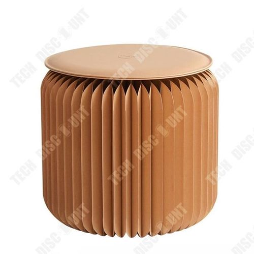 Td® 28cm Tabouret En Papier Pliant Nordique Simple Ménage Multi-Cinétique Économie D'énergie Espace Tabouret Pratique Marron