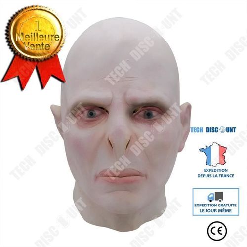 Td® Halloween Decoration Voldemort Masque Halloween Cosplay Harry Potter Latex Tête Costume Accessoires De Costume