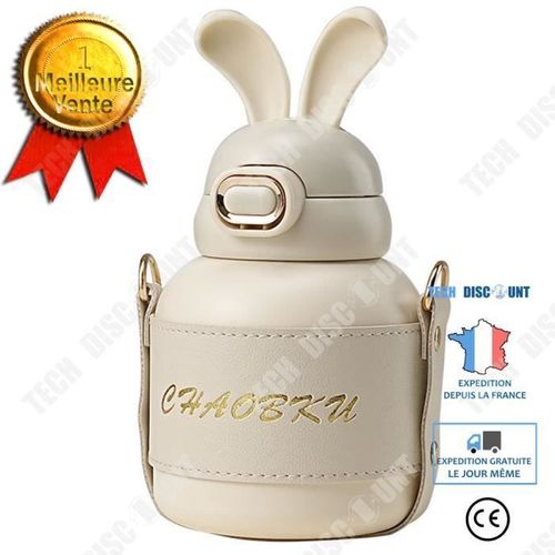 Td® Dessin Animé Ventouse Jolie Fille Portable Haute Valeur Ins Vent Paille Grande Capacité 316 Acier Inoxydable