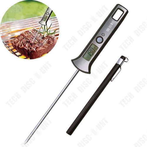 Td® Sonde De Thermomètre À Affichage Numérique Électronique À Lecture Rapide Surface Mate En Métal En Acier Inoxydable Cuit