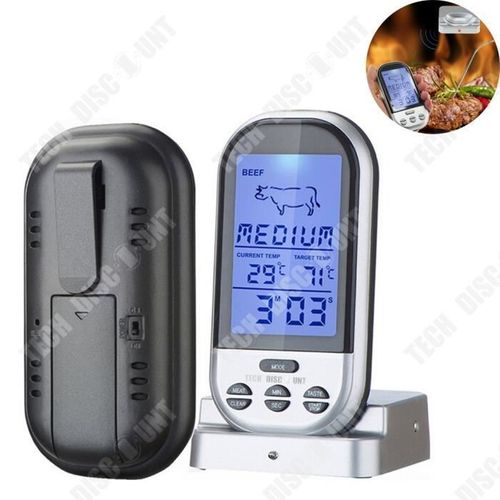 Td® Thermomètre De Gril Sans Fil Cuisine Électronique Alimentaire Barbecue Viande Thermomètre Étanche Thermomètre De Cuisine