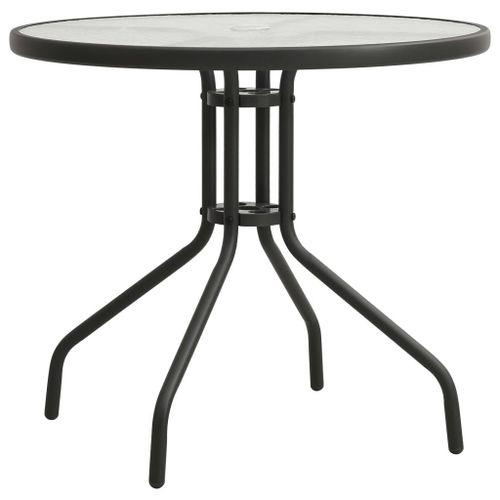 Vidaxl Table De Bistro Anthracite Ø80x71 Cm Acier